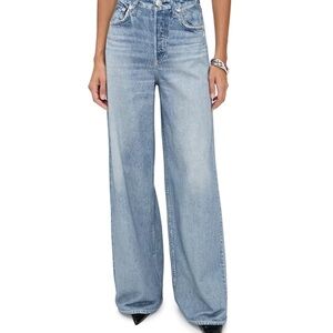 NWT Rag & Bone Miramar Terry Sofie Wide Leg Pants Raily Faux Jeans Sweatpants